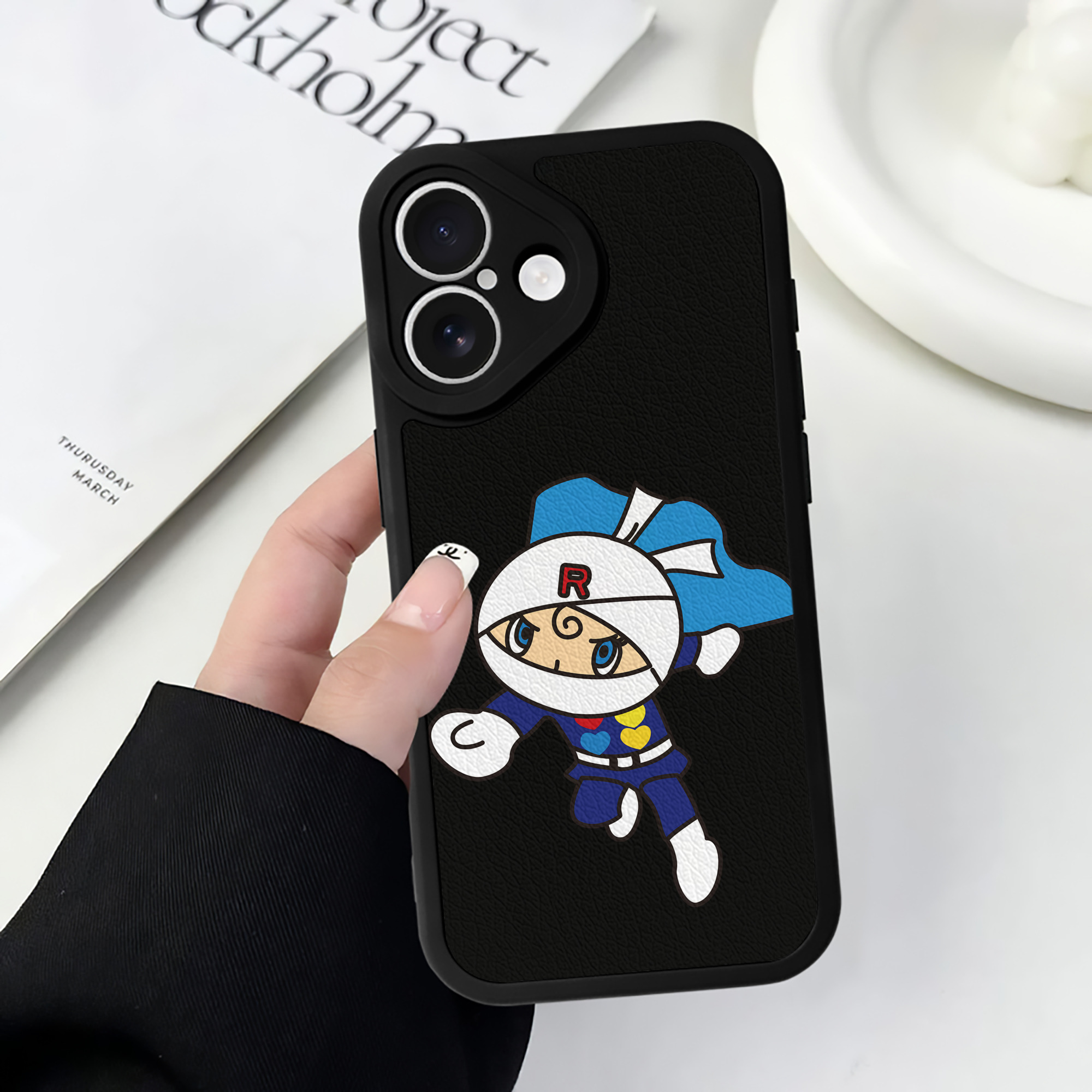 （画像用） アンパンマン Anpanman 【iPhone 16シリーズ対応】シリコンスマホケース（レザー調） 材質：シリコン
